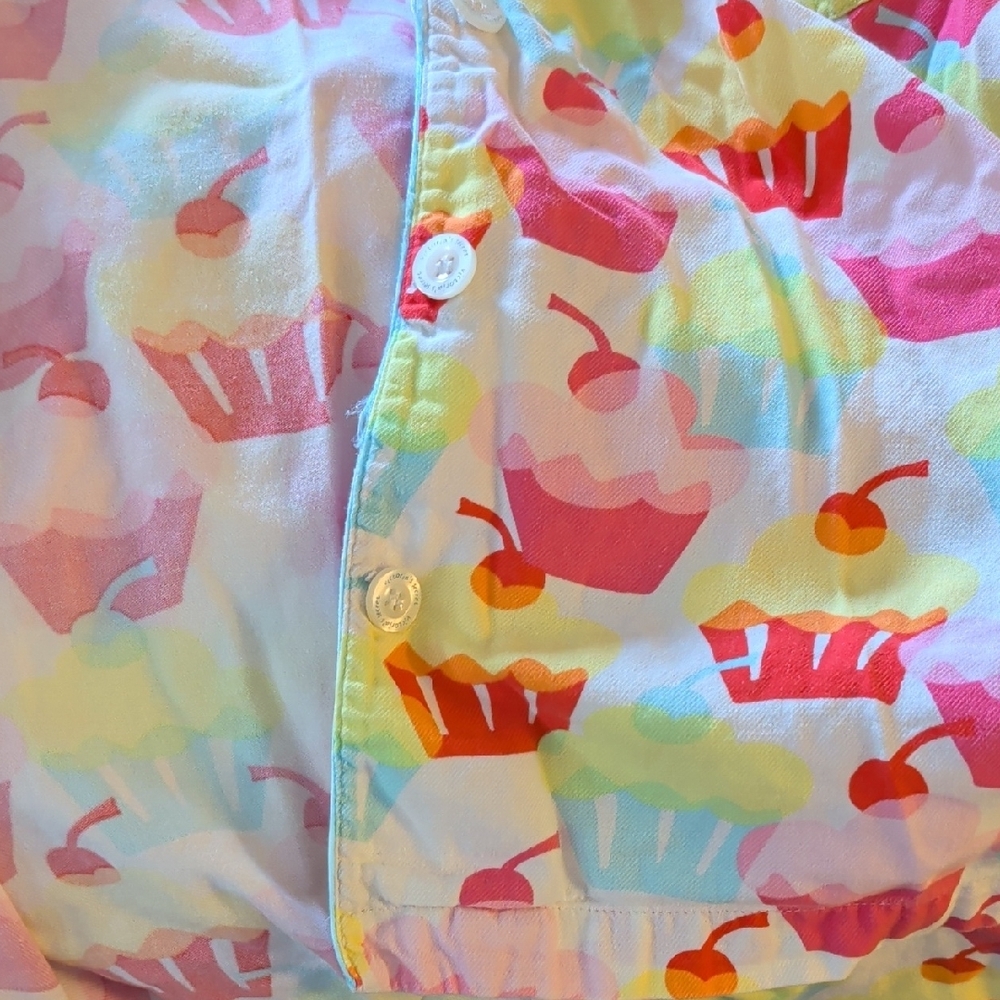 Victoria's Secret Cupcake Print Pajama Set - Pink, Yellow, Blue, Red, Blue - Picture 13 of 13